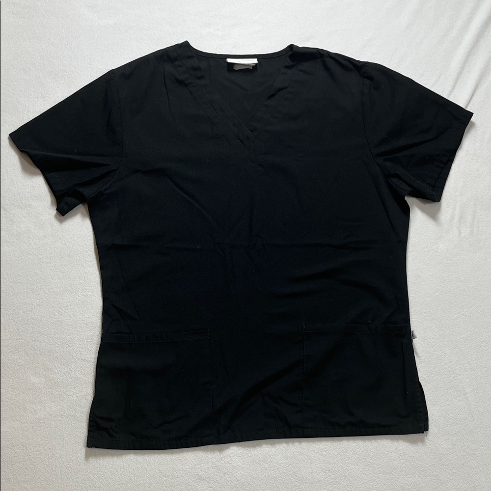 Scrubstar Black V-Neck Short Sleeve Top
